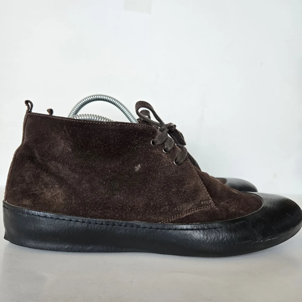 Prada Black Chukka Boots Suede Finish Size 9